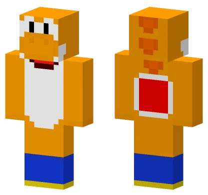 Orange Yoshi Minecraft skin