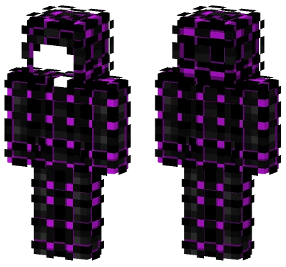 Outfit High Tech Black Magenta Minecraft skin