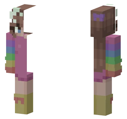 Over The Rainbow Girl Minecraft skin