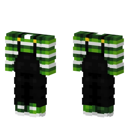 Overalls With Green White Stripes Minecraft skin