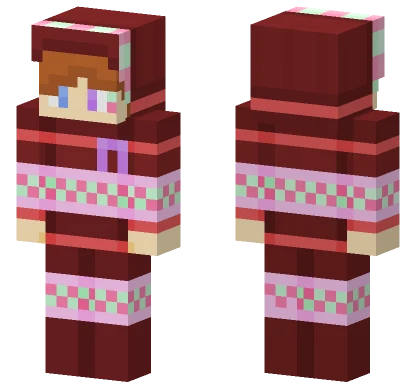 Pajamas With Techno Ribbon Minecraft skin