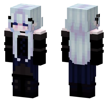 Pale Anime Girl Minecraft skin