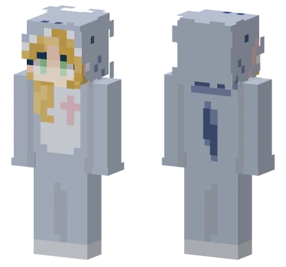 Pale Blue Nurse Outfit Minecraft skin