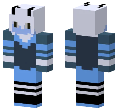 Pale Blue Winter Gear Minecraft skin