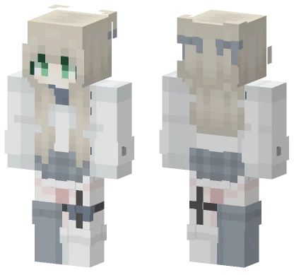 Pale Girl With Green Eyes Minecraft skin