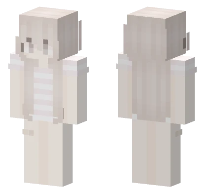Pale Gray Hoodie Girl Minecraft skin