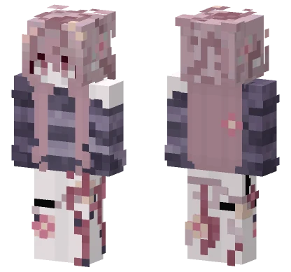 Pale Pink Bunny Girl Minecraft skin