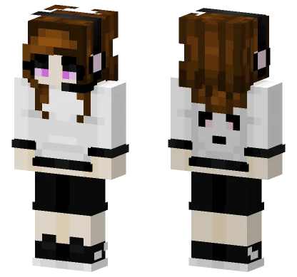 Panda Gamer Girl Minecraft skin