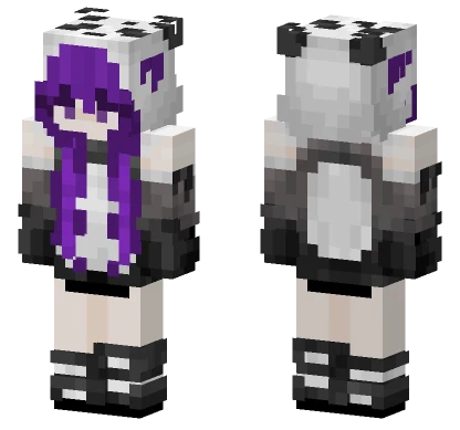 Panda Top Hat Minecraft skin
