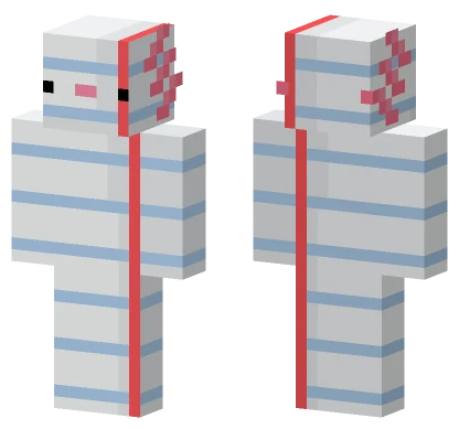 Paper Axolotl Minecraft skin