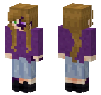 Partial Enderman Girl Minecraft skin