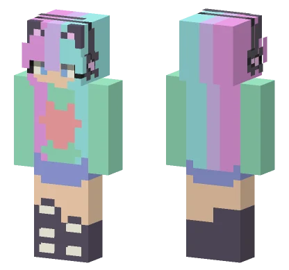Pastel Gamer Girl Minecraft skin