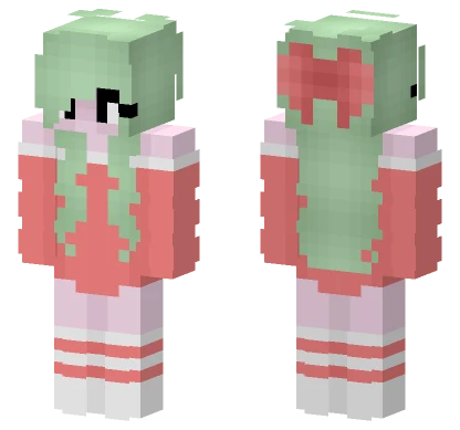 Pastel Girl Christmas Theme Minecraft skin