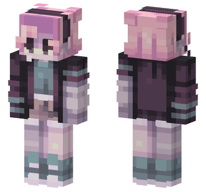Pastel Hair Girl Minecraft skin