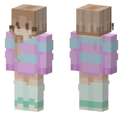 Pastel Life Girl Minecraft skin