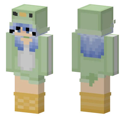Pastel Penguin Girl Minecraft skin