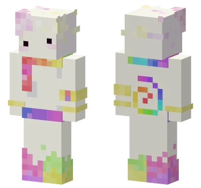 Pastel Rainbow Unicorn Minecraft skin