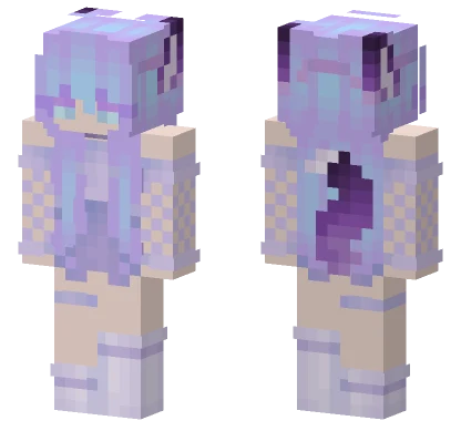 Pastel Wolf Girl Minecraft skin