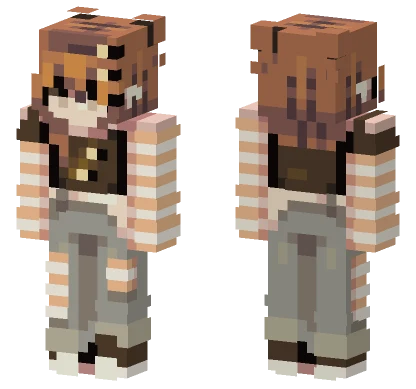 Patchwork Cat Girl Minecraft skin