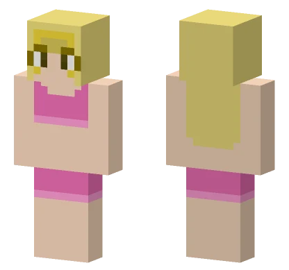 Peach Bikini Outfit Minecraft skin