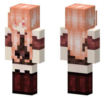 Peach Hair Girl Minecraft skin