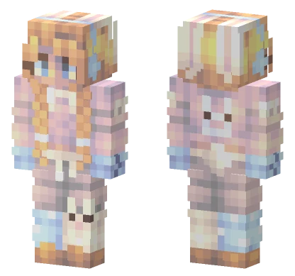 Peach Snowflakes Minecraft skin