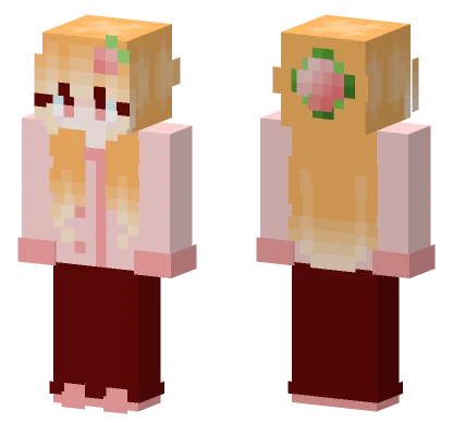 Peachy Flower Girl Minecraft skin