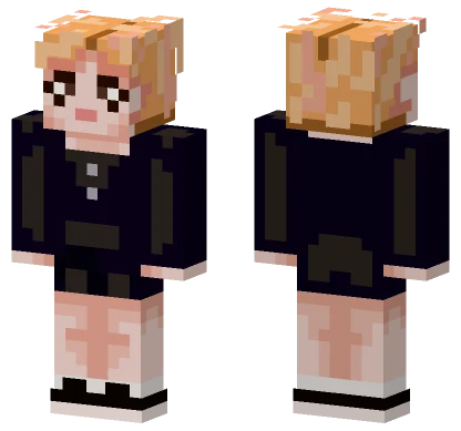 Peachy Hair Girl Minecraft skin