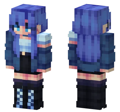 Periwinkle Frost Girl Minecraft skin