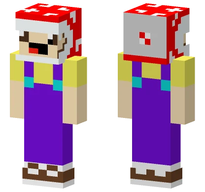 Petey Piranha Overalls Minecraft skin