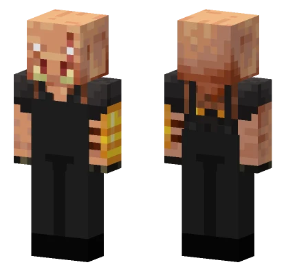 Piglin Brute In Overalls Minecraft skin
