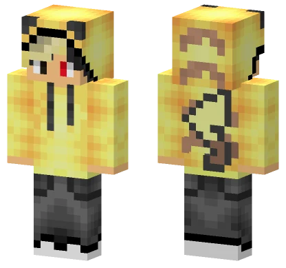 Pikachu Gamer With Highlights Minecraft skin