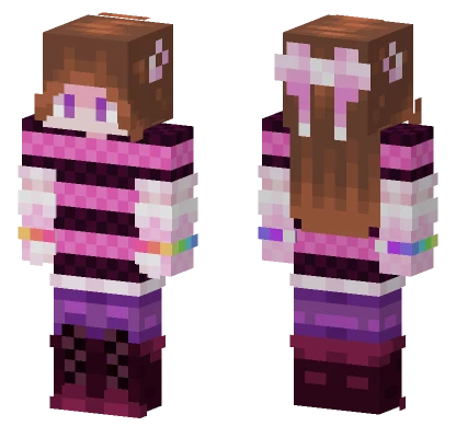 Pink And Black Minecraft skin