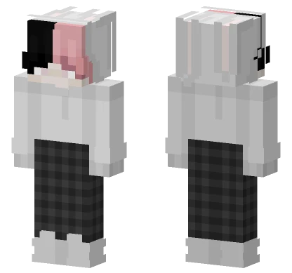 Pink And Black Boy Minecraft skin