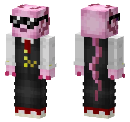 Pink and Black Jester Minecraft skin