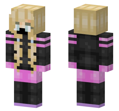 Pink And Black Ninja Minecraft skin