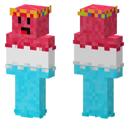 Pink and Blue Blob Minecraft skin