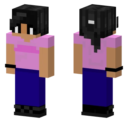 Pink And Blue Outfit Minecraft skin