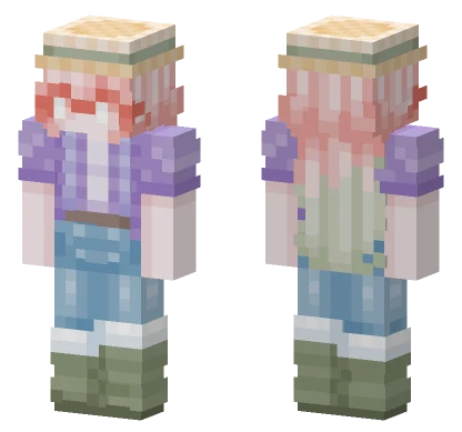Pink And Blue Outfit Minecraft skin