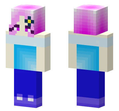 Pink and Blue Outfit Minecraft skin