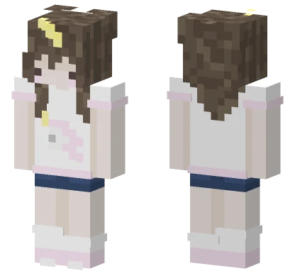 Pink and Blue Schoolgirl Minecraft skin