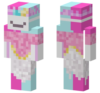 Pink and Blue Unicorn Minecraft skin