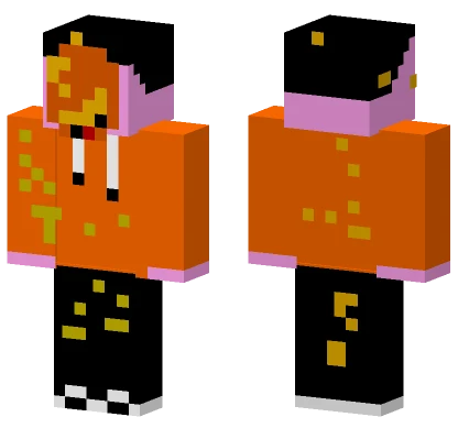 Pink and Orange Jester Minecraft skin