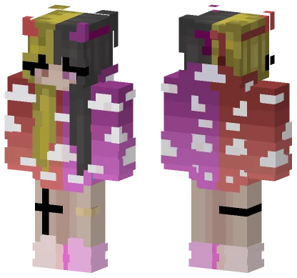 Pink And Purple Girl Minecraft skin