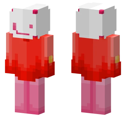 Pink And Red Creature Minecraft skin