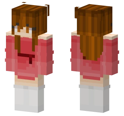 Pink And White Dress Minecraft skin