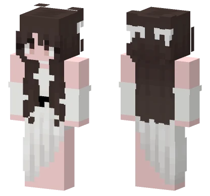 Pink and White Schoolgirl Minecraft skin