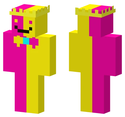 Pink and Yellow Jester Minecraft skin