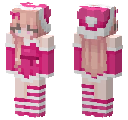 Pink Anime Girl Minecraft skin