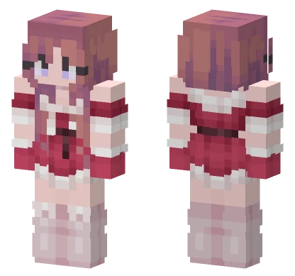 Pink Anime Girl Minecraft skin